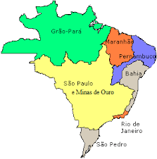 Mapa das Capitanias do Brasil Império